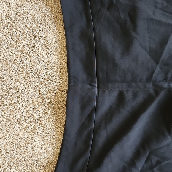 Ann Taylor Lined Black Pants in Size 12 Side Zip Wide Band Panel - Picture 3 of 11